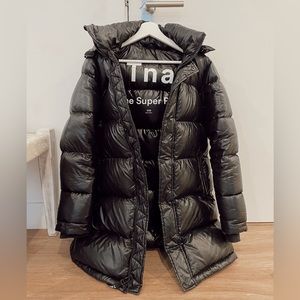 Aritzia Puffer Black Jacket XXS